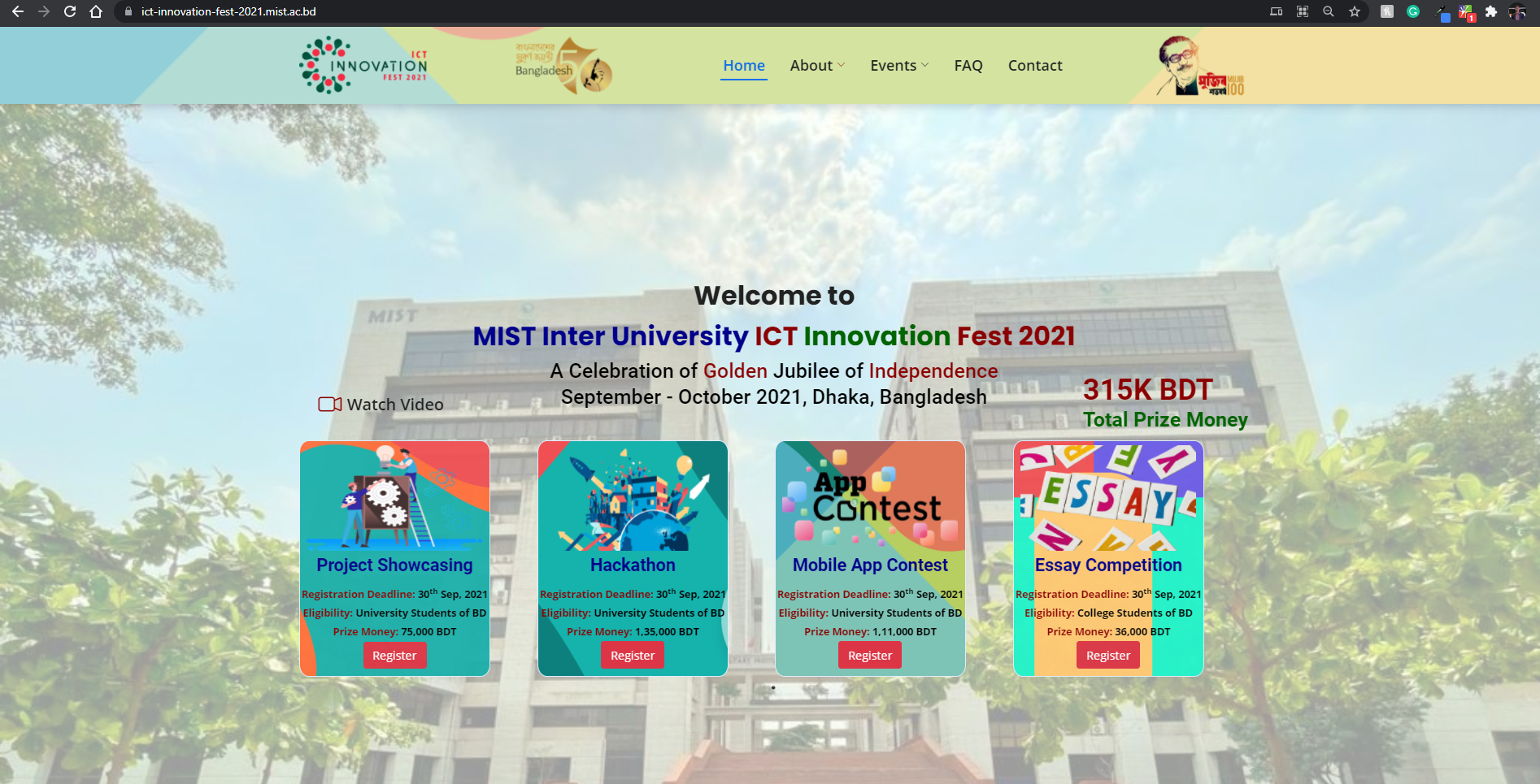 ICT Innovation Fest Website